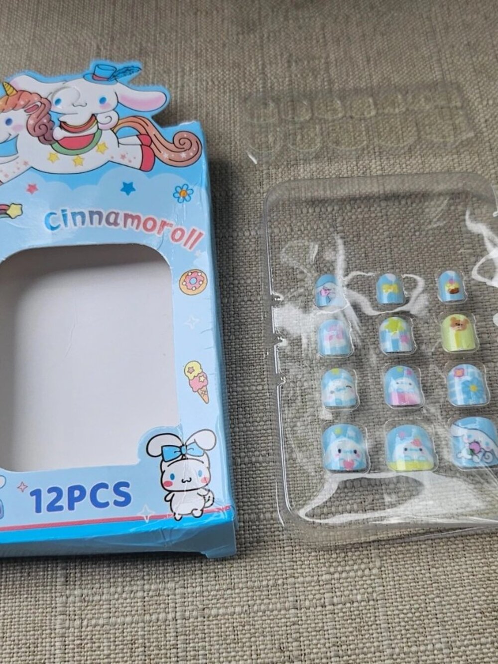 Cinnamoroll Girls Nails Press On Nails 12 PCS Multi Color Nail In a box Unbrand - Picture 3 of 9